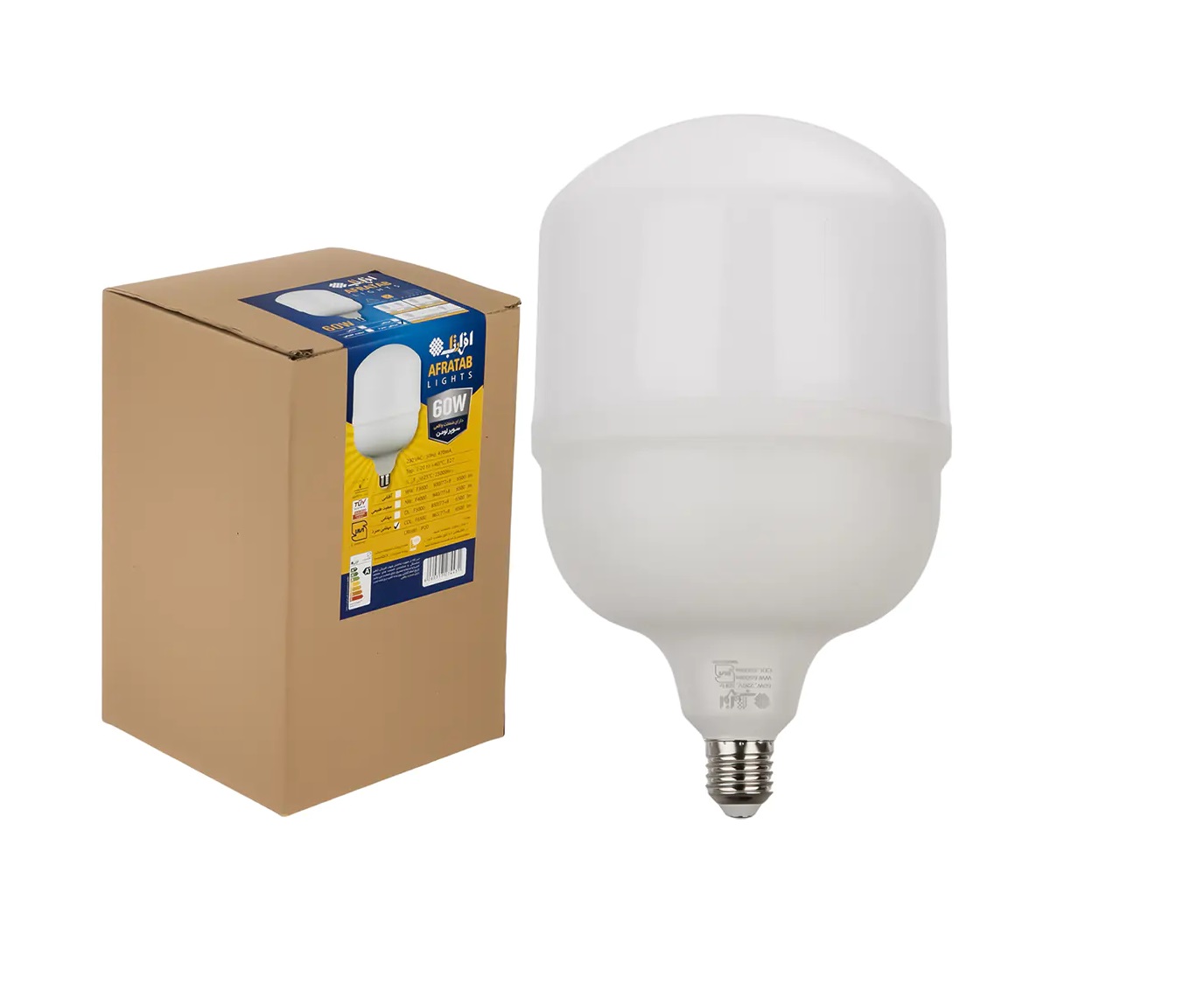 لامپ ال ای دی 60 وات استوانه افراتاب