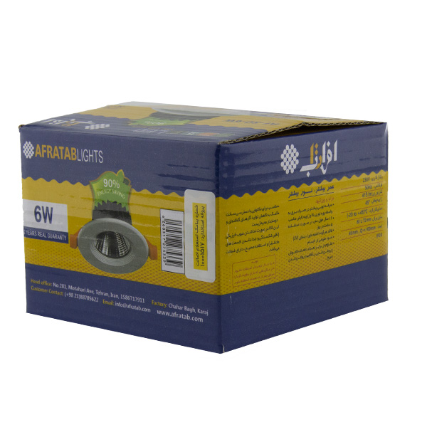 پنل SMD توکار 6 وات افراتاب سری تایتان TITAN