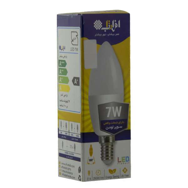 لامپ افراتاب شمعی کندل 7 وات