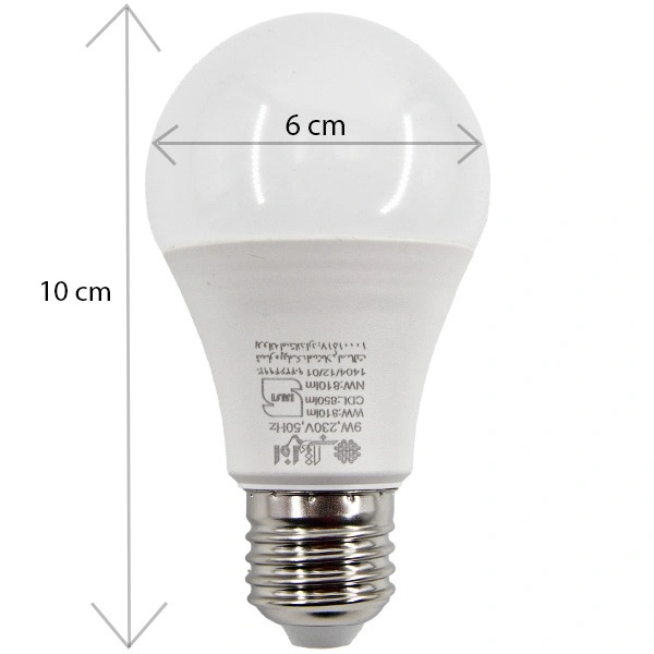 لامپ 9 وات LED با سرپیچ E27 افراتاب