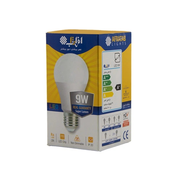 لامپ 9 وات LED با سرپیچ E27 افراتاب