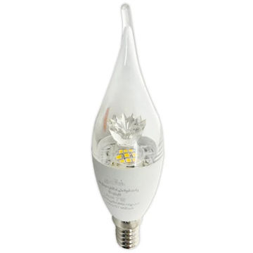 لامپ ال ای دی 7 وات مدل شمعی اشکی کریستال شفاف نمانور پایه E14