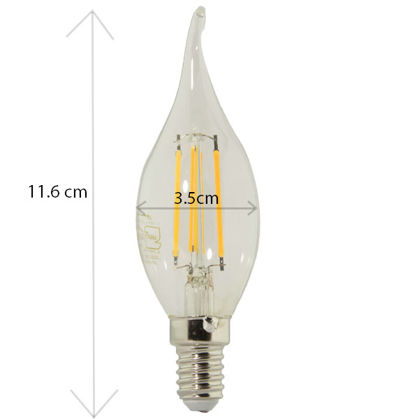 لامپ ال ای دی اشکی فیلامنت 5 وات نمانور