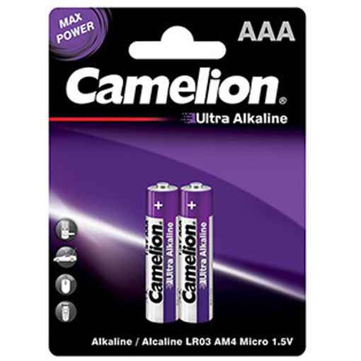 باتری نیم قلمی کملیون مدل Ultra Alkaline بسته 2 عددی