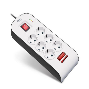 محافظ پارت شش راه ارت دار دیجیتال با کابل 5 متر کد 8796