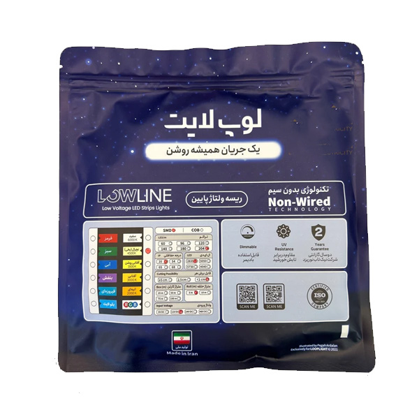 ریسه 12 ولت چسبی لوپ لایت مولتی RGB IP20 PG حلقه 5 متری