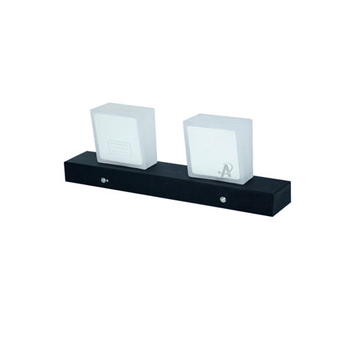 چراغ دیواری دکوراتیو 12 وات زانیس مدل برلیان 2 شعله بدنه نچرال مشکی - چوبی - سفید