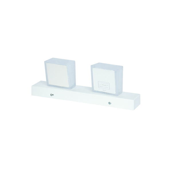 چراغ دیواری دکوراتیو برلیان 2 شعله 12 وات بدنه نچرال زانیس سفید