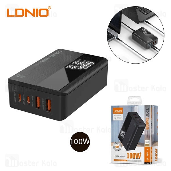 هاب شارژر 4 پورت الدینیو LDNIO A4809C توان 100 وات جدید