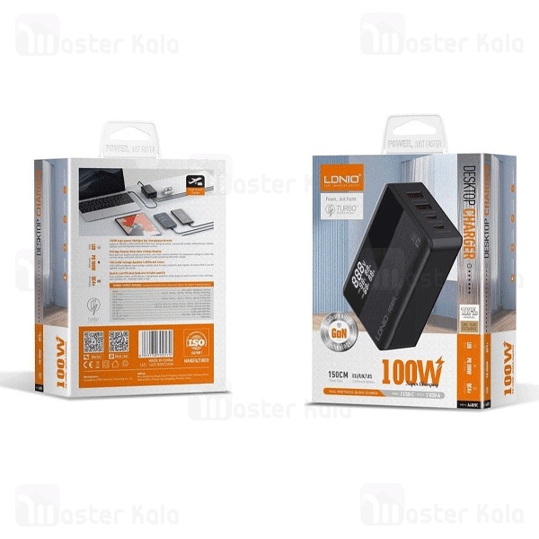 هاب شارژر 4 پورت الدینیو LDNIO A4809C توان 100 وات جدید