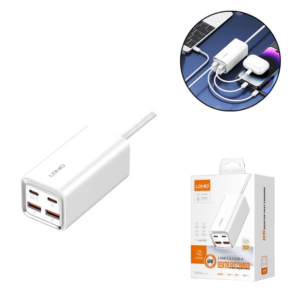 فست شارژ USB و تایپ C الدینو 4610 - 65 وات کابل 1/5 متر جدید 1