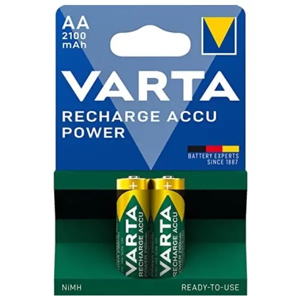 باتری قلمی شارژی 2100 وارتا VARTA بسته ۲ تایی