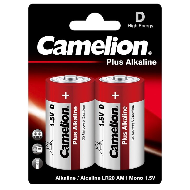 باتری بزرگ D کملیون PLUS ALKALINE