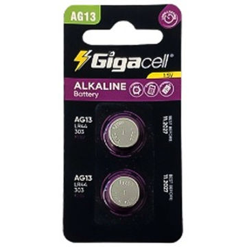 باتری سکه ای کارتی سایز AG13 بسته 2 عددی گیگاسل