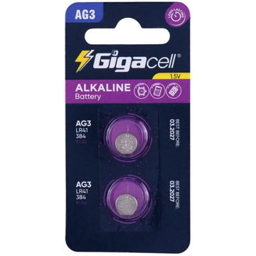 باتری سکه ای آلکالاین AG3 گیگاسل بسته 2 عددی