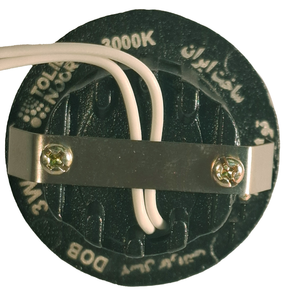 پارکتی 3 وات SMD توکار تولید نور گرد بدنه مشکی مدل سان لایت