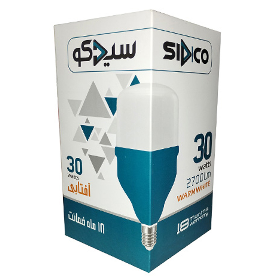 لامپ ال ای دی 30 وات استوانه سیدکو