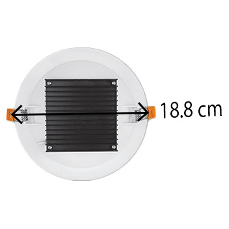 پنل ال ای دی سولاریس 18 وات گرد پارس شعاع توس توکار