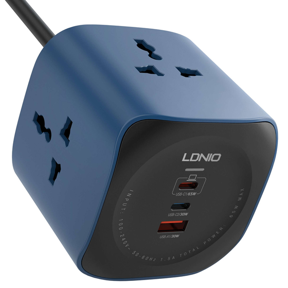 سیم سیار و شارژر چند راهی الدینیو LDNIO مدل SC3319