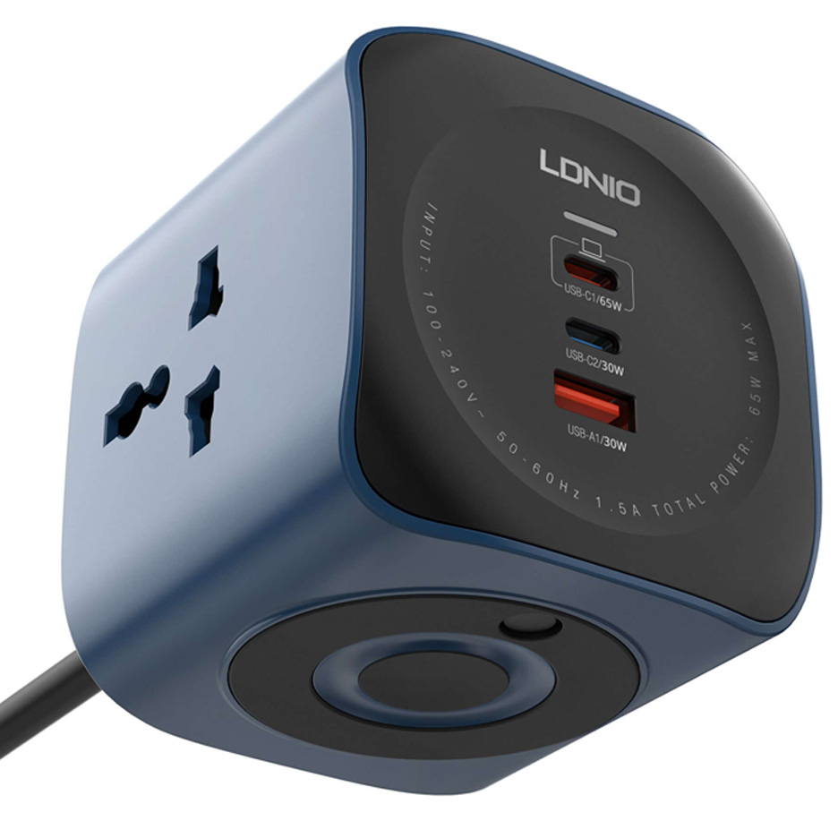 سیم سیار و شارژر چند راهی الدینیو LDNIO مدل SC3319