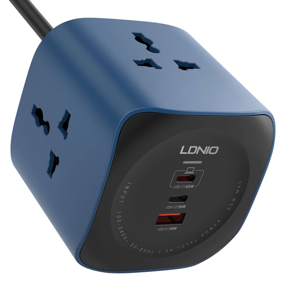 سیم سیار و شارژر چند راهی الدینیو LDNIO مدل SC3319