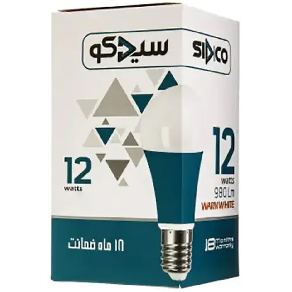 لامپ ال ای دی 12 وات حبابی سیدکو