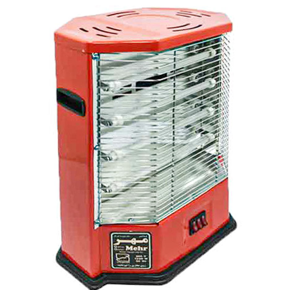 بخاری برقی ایستاده 4 شعله مهر فن دار