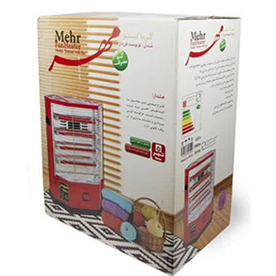 بخاری برقی ایستاده 4 شعله مهر فن دار