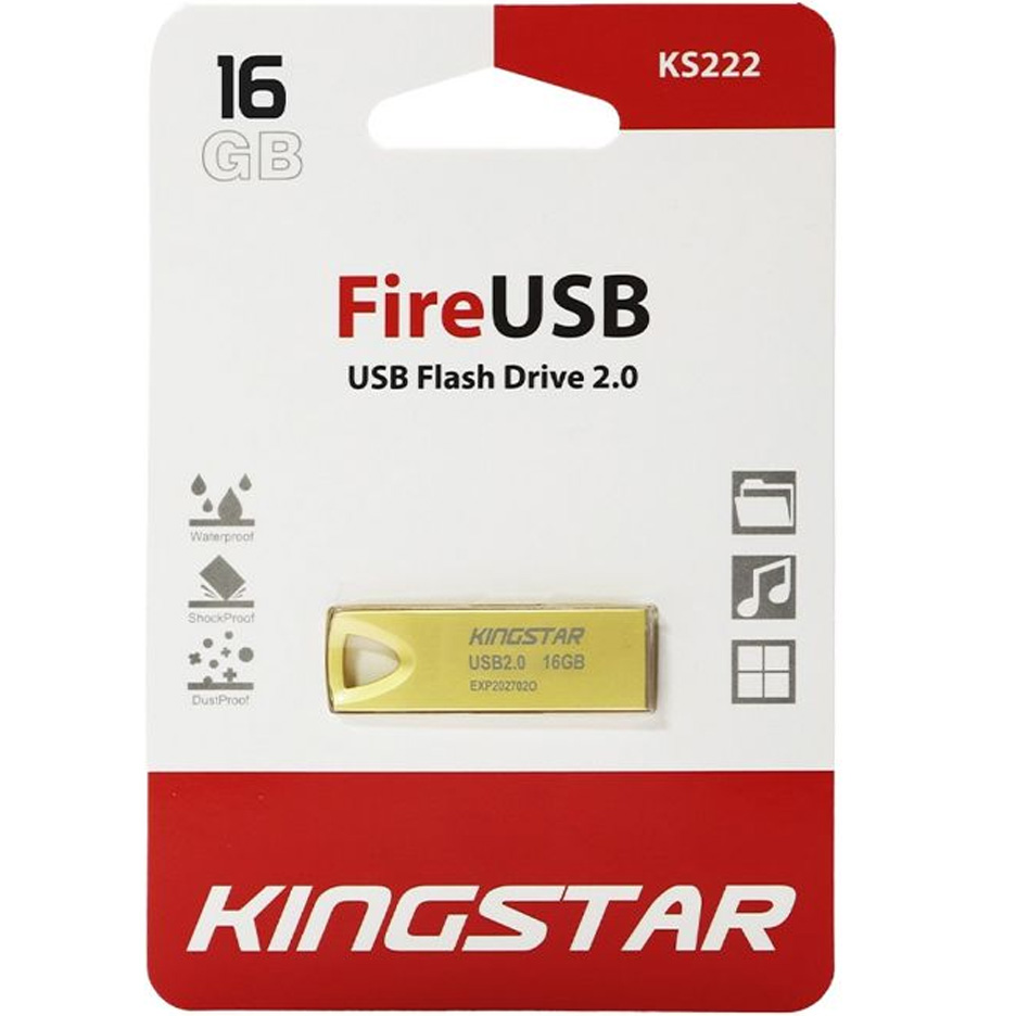فلش مموری کینگ استار مدل Fire KS222 USB 2.0 ظرفیت 16 گیگابایت