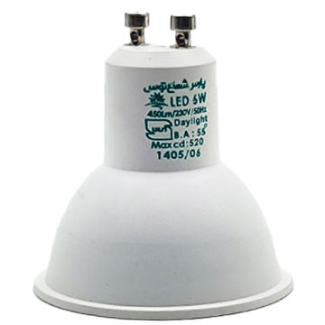 لامپ LED هالوژن 6 وات پارس شعاع توس پایه GU10