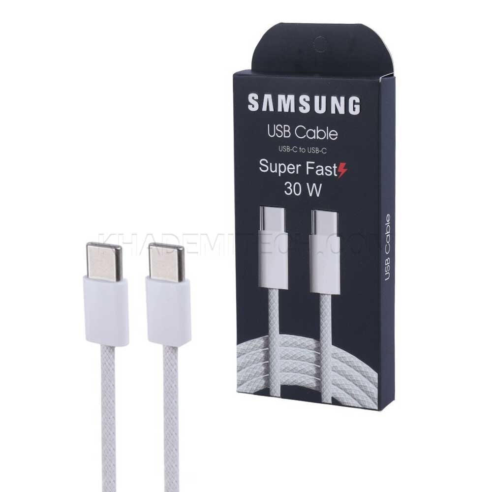 کابل تایپ سی سامسونگ مدل SAMSUNG USB-C to USB-C 30W کنفی