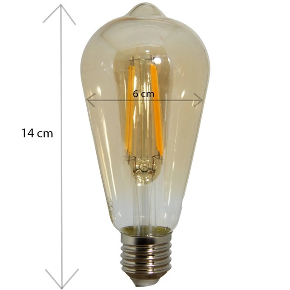 لامپ LED فیلامنتی گلابی 8 وات نمانور مدل ST64 پایه E27