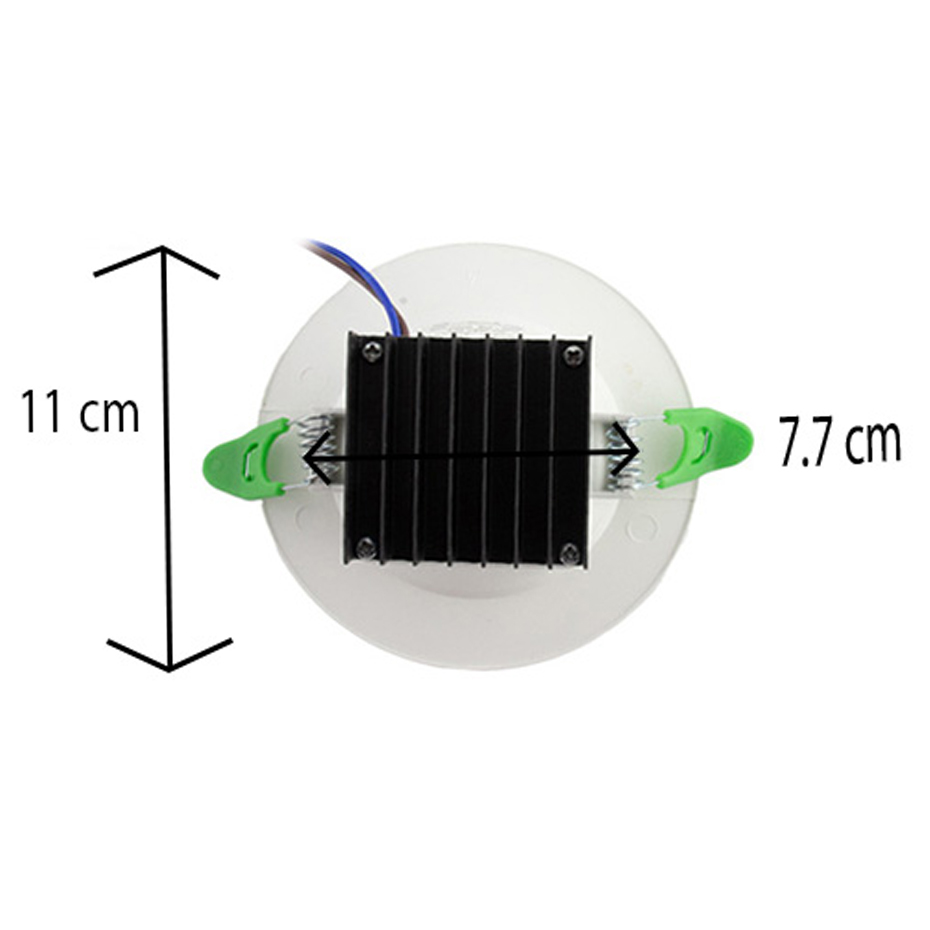 پنل ال ای دی 9 وات پارس شعاع توس مدل سولاریس توکار گرد