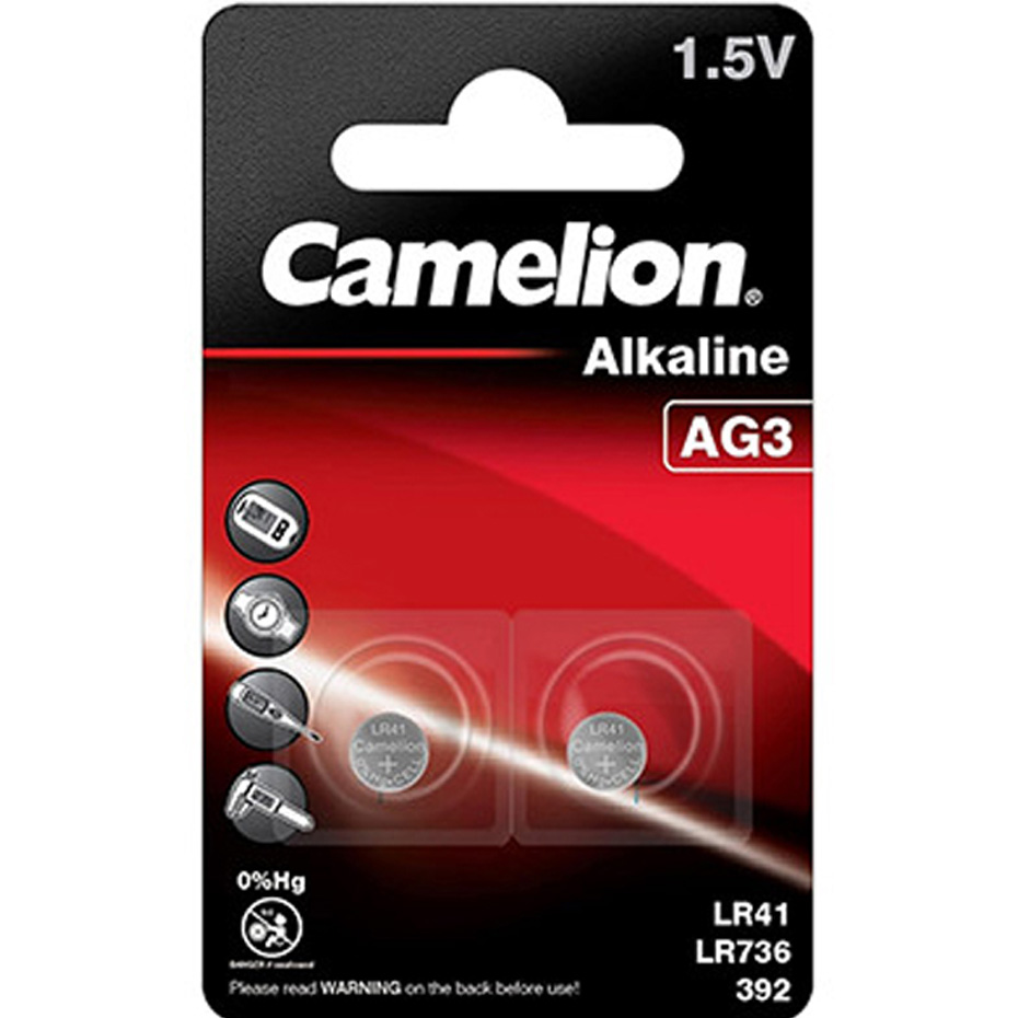 باتری سکه‌ای کملیون Camelion AG3 (LR41) بسته 2 عددی