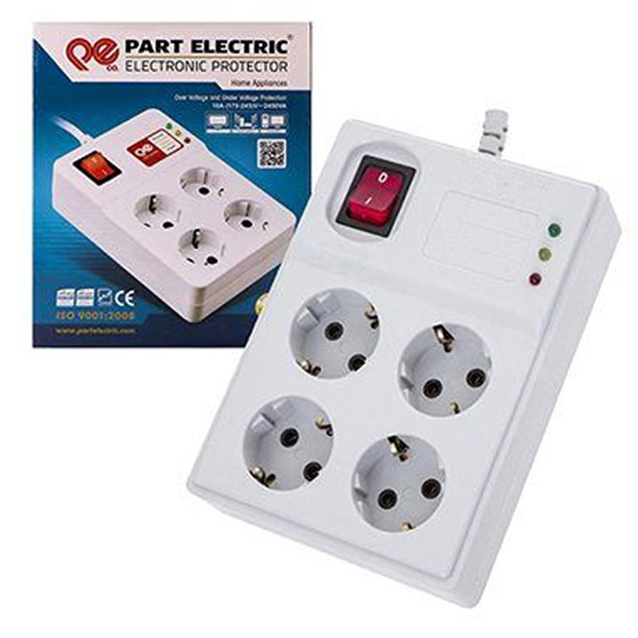 محافظ 4 خانه ارت دار کامپیوتر با کابل 3 متر پارت کد 894