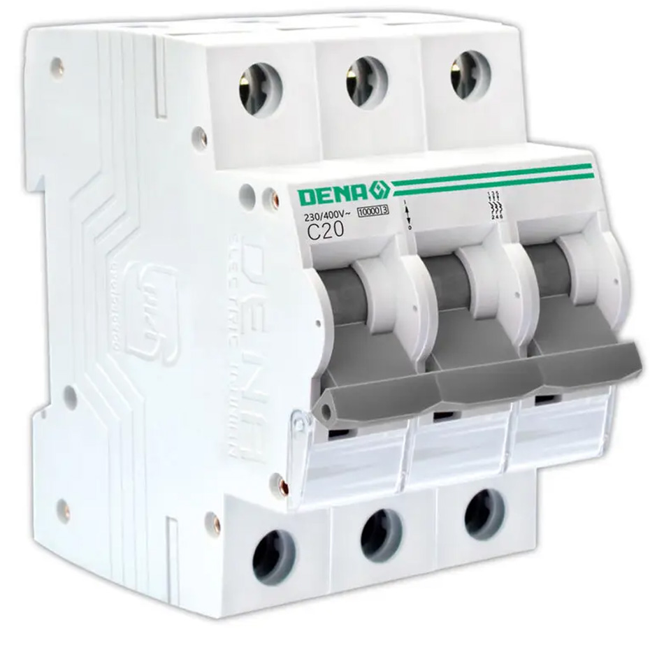 فیوز مینیاتوری سه پل 20 آمپر دنا الکتریک مدل C20-10K-3P