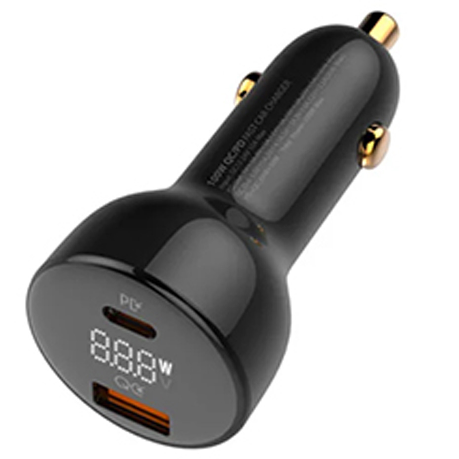 فندکی 100 وات فست شارژ دو خروج تایپ C و USB الدینیو با کابل تایپ سی مدل 101