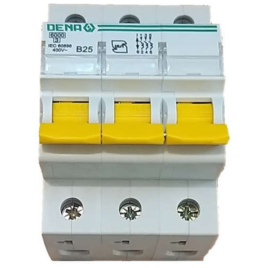 مینیاتوری سه پل دنا 25 آمپر تیپ B