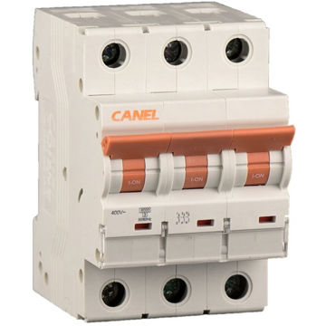 کلید مینیاتوری 25 آمپر سه پل AC کانل کد ‌‌B25-6KA-3P