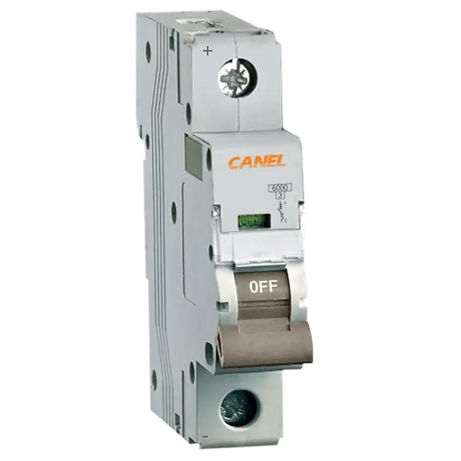 کلید مینیاتوری 10 آمپر یک پل DC کانل کد B10-6KA-1P