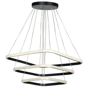 چراغ آویز چشمه نور کد A6316/3H-BK مشکی (ریموت دار)