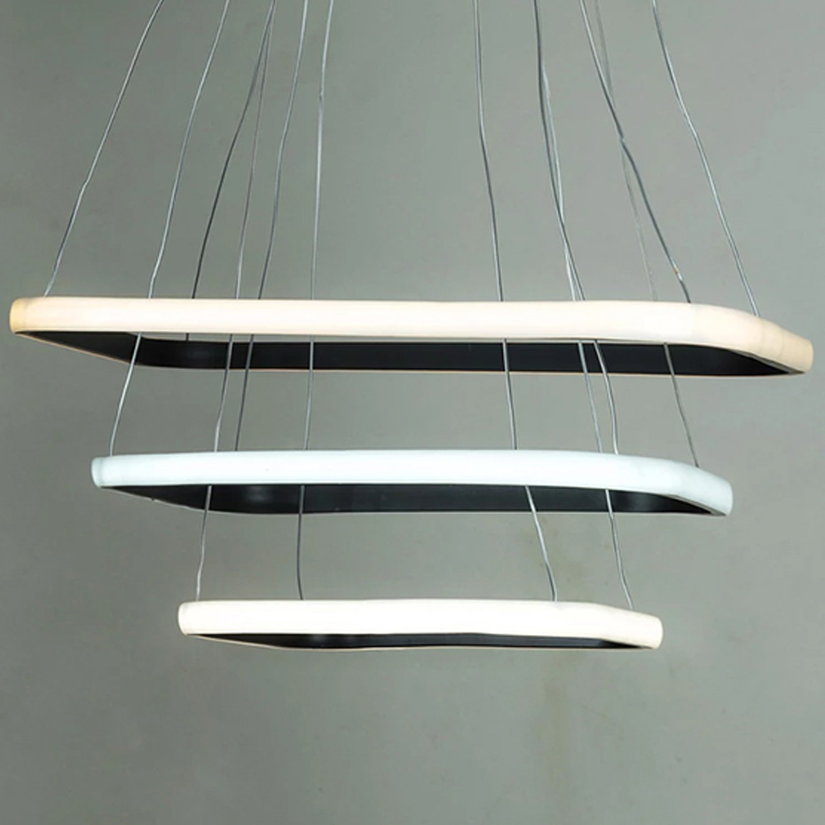 چراغ آویز چشمه نور کد A6316/3H-BK مشکی (ریموت دار)