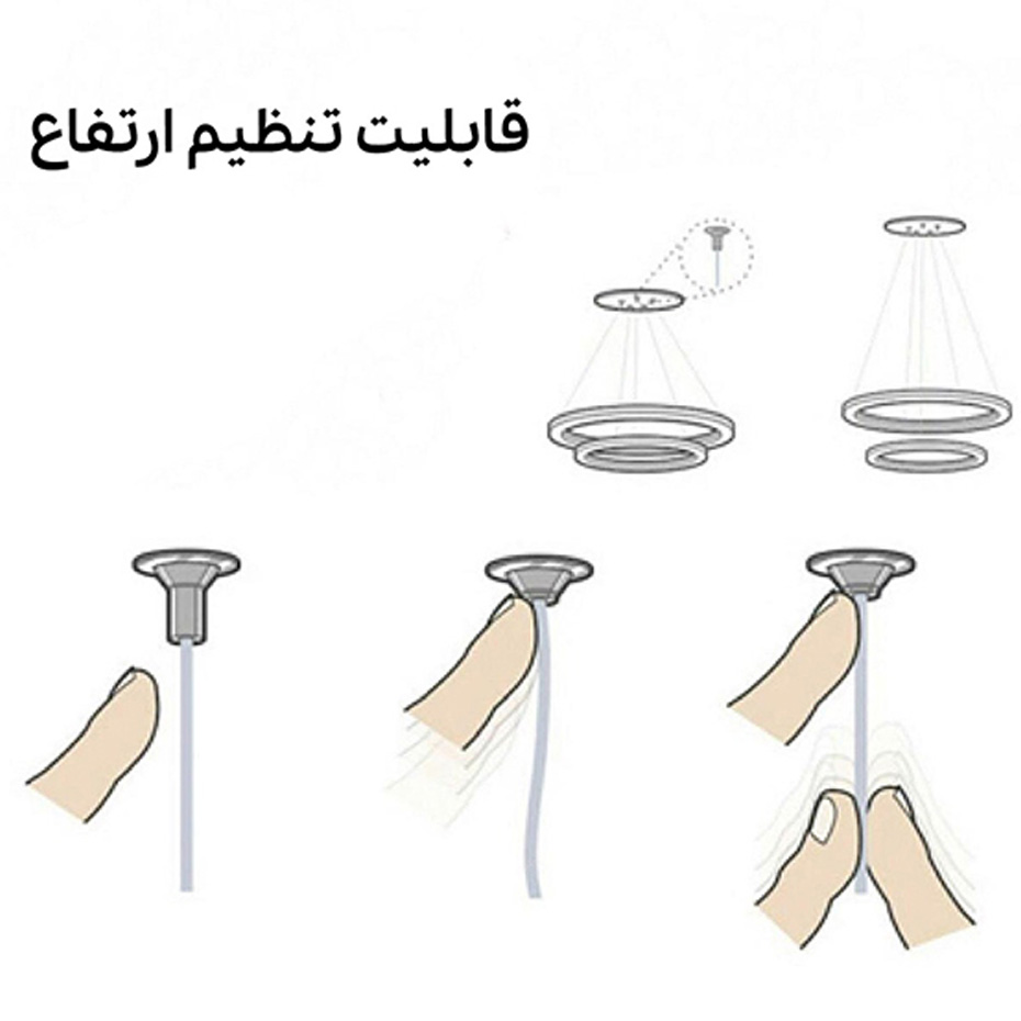 چراغ آویز چشمه نور کد A6352