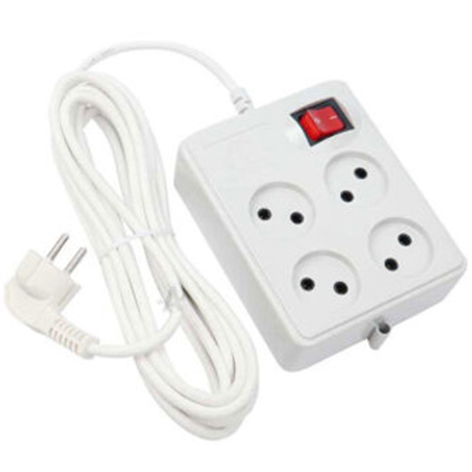 چهارراه پارت الکتریک مربع ارت دار مغزی سرامیکی با کابل 3 متر کد 329