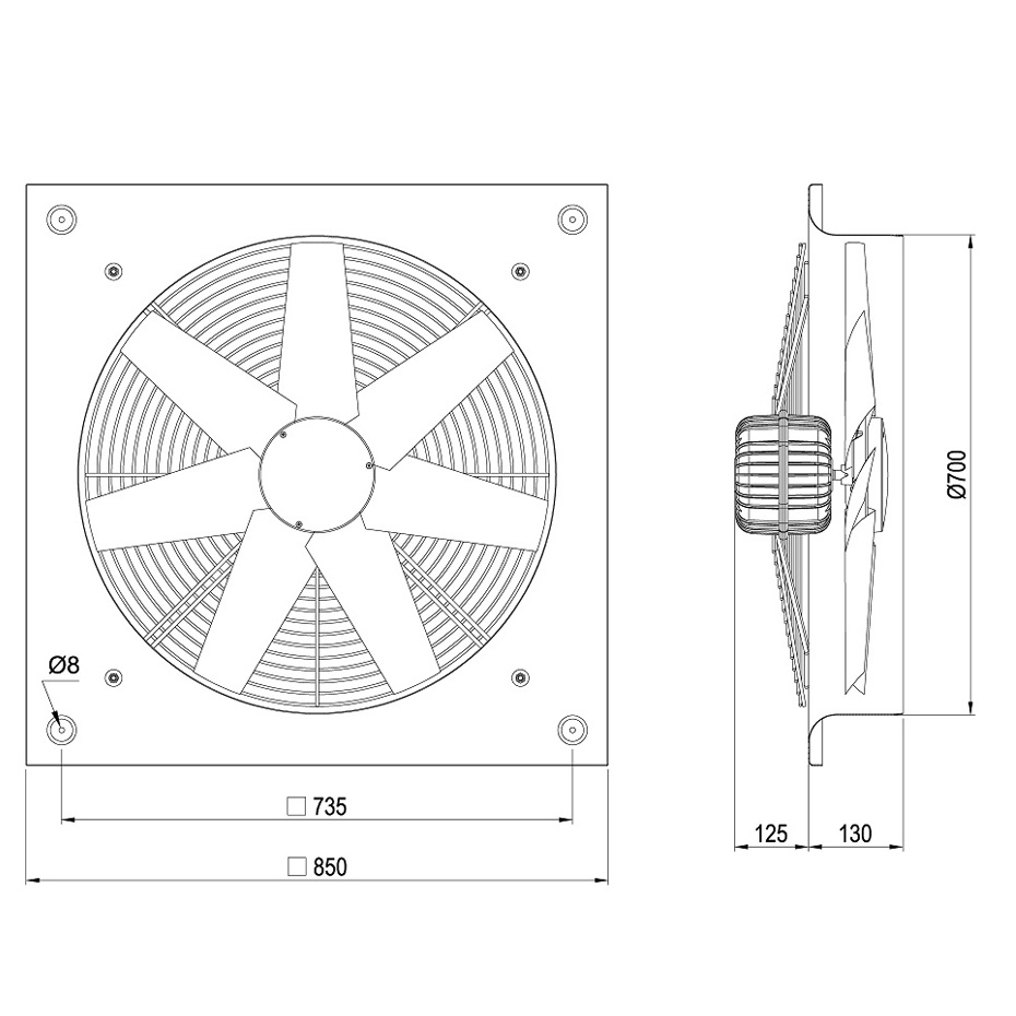 هواکش صنعتی سنگین فلزی سری  VIM - 71 K4T