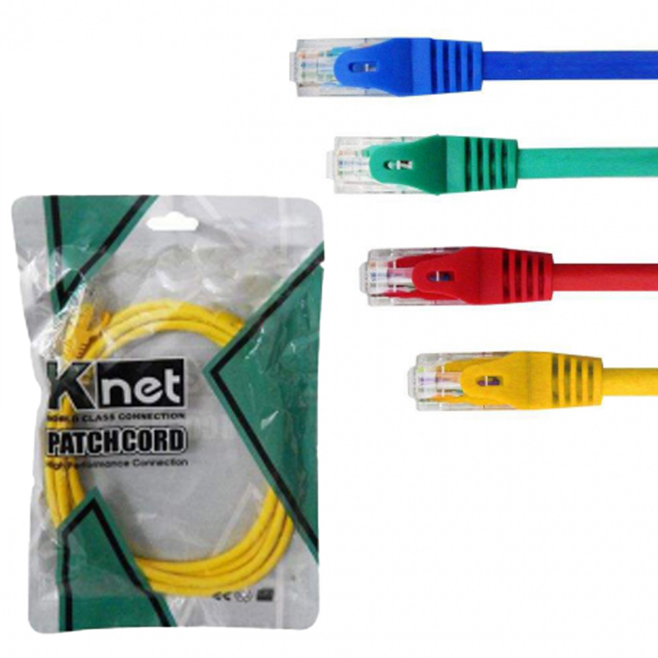کابل شبکه 3 متر KNET CAT6 سر فلز SFTP