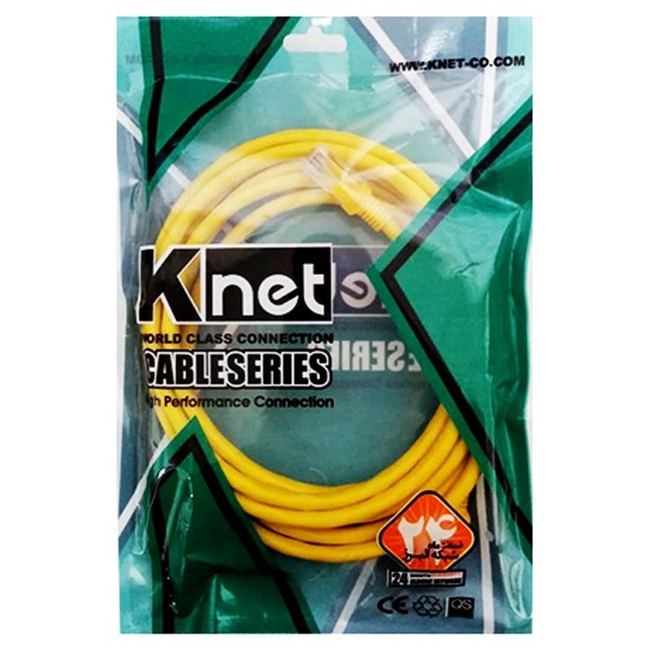 کابل شبکه 3 متر KNET CAT6 سر فلز SFTP