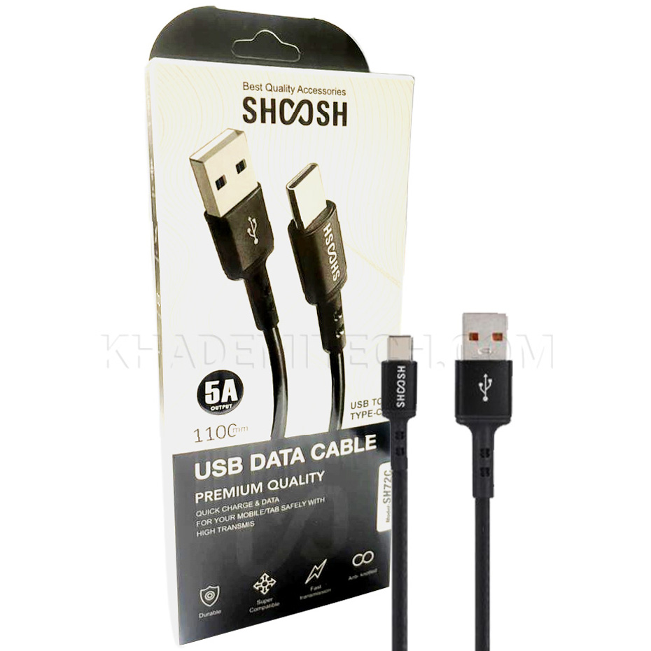 کابل تایپ C شووش 110 سانتی متر SHOOSH