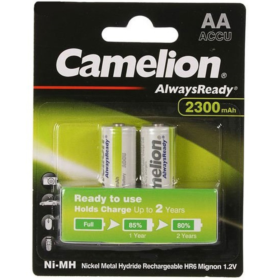 باتری شارژی قلمی کملیون Camelion AA 2300mAh Always Ready Ni‑MH 1.2V