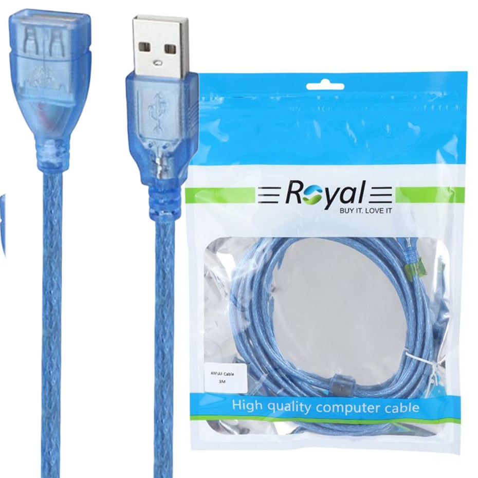 کابل بین‌راه USB رویال ۳ متر ROYAL